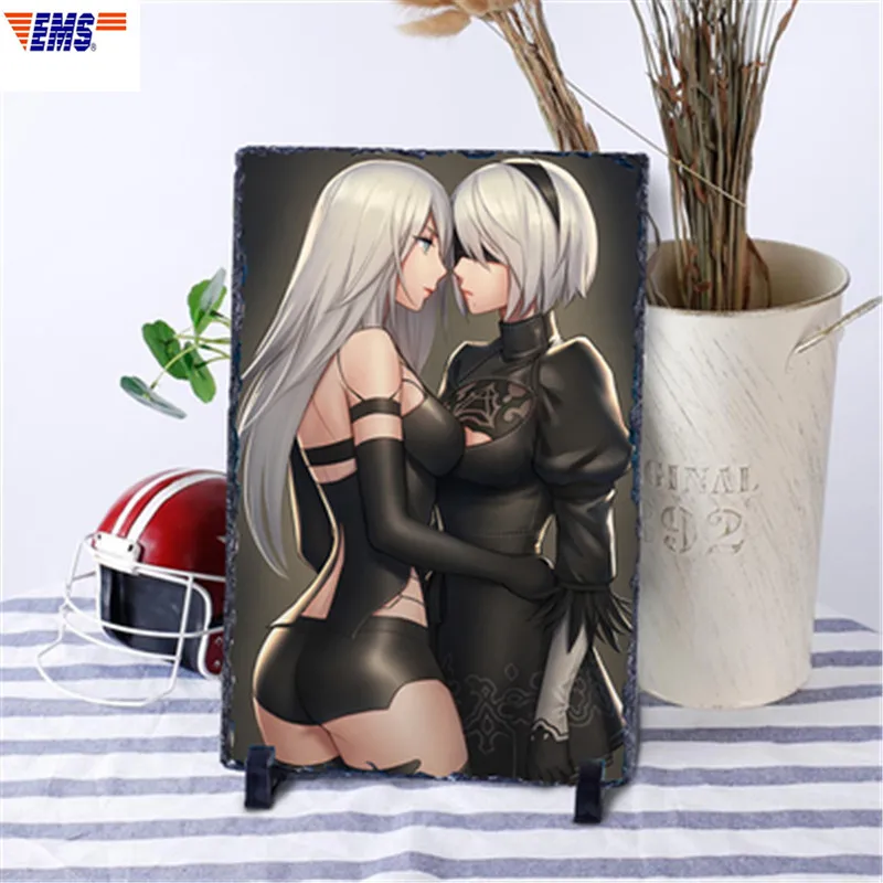 

20X30CM NieR:Automata YoRHa No. 2 Type B Creative Craft Slate Painting Cartoon Home Decoration Birthday Present X998