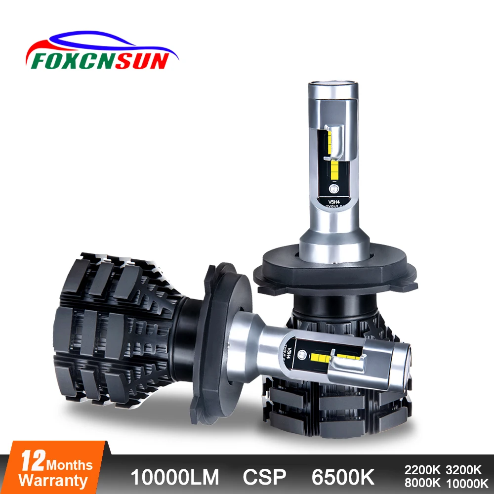 H4 LED H7 автомобильные фары 50 Вт 10000LM H15 H1 H3 H11 9005 9006 H8 H9 9004 9007 9012 PSX24 PSX26 2200K 3200K 6500K 8000K 10000K