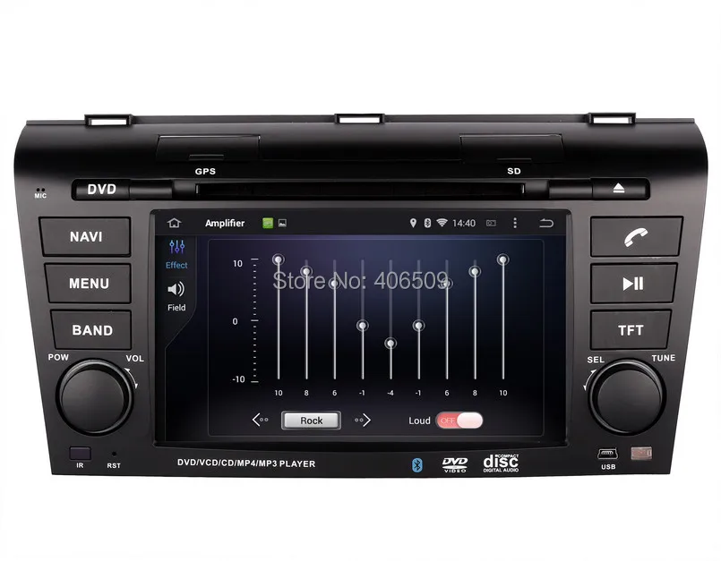 Top Android 7.1 Car DVD Player for Mazda 3 Mazda3 2004-2009 with GPS Navigation Radio BT SD USB AUX MP3 WIFI Audio Stereo 4Core+2G 1