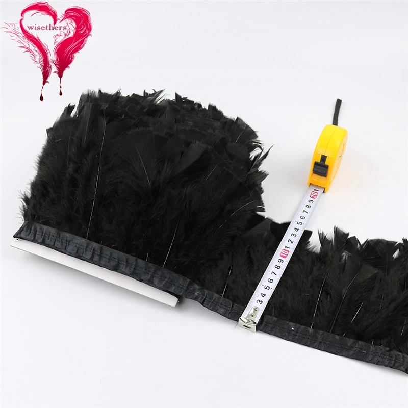 9 black turkey feather trims 5