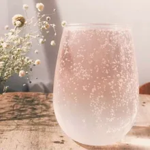 Популярная чашка сока из гладкого стекла для йогурта