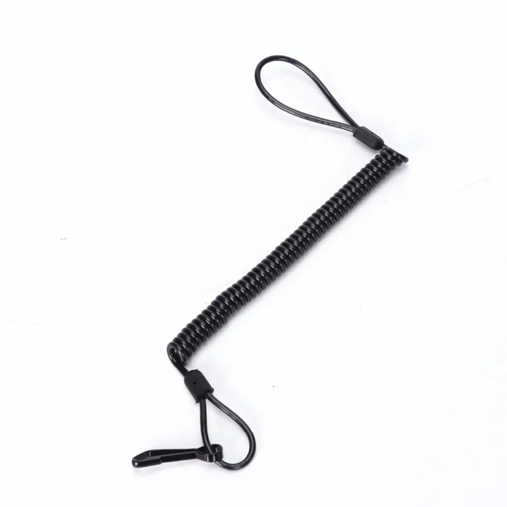 

Police Tactical Pistol Sling Elastic Spring Lanyard Hunting Accessories with Buckle Rubber Spring Secure Camping
