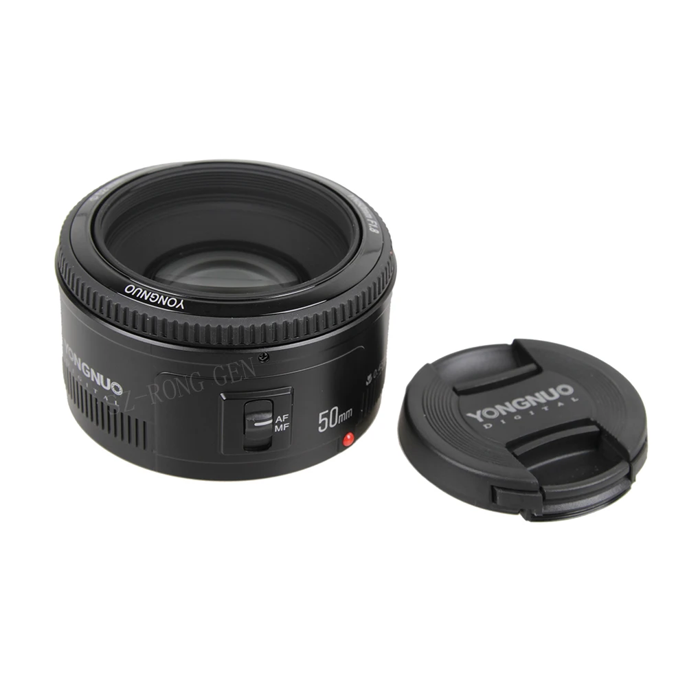 Аутентичный YN50mm объектив с фиксированным фокусом EF 50 мм F/1,8 AF/MF объектив с большой апертурой объектив с автофокусом+ 52MVUV+ бленда для Canon DSLR Camer