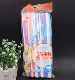 100 шт одноразовая соломка коктейльные соломинки пластиковая соломинка для питья Складная прямая пластиковая соломинка для дня рождения - Цвет: 6x26cm