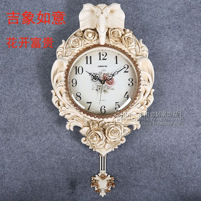 جديد الأوروبية ساعة حائط غرفة المعيشة كتم الجدول الأمريكية الرعوية الفاخرة الراقية الإبداعية المنزل كتم ساعة