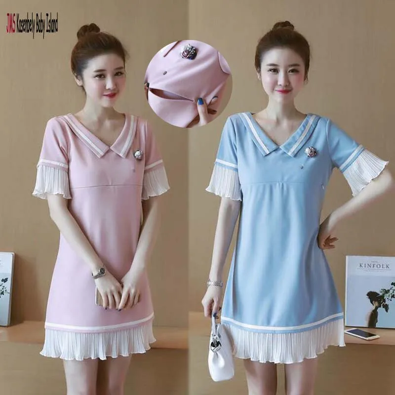

JMS Kasenbely Maternity Clothing Grossesse Shooting Nursing Dresses Breastfeeding Maternity Nursing Dress Lace Maternity Dresses
