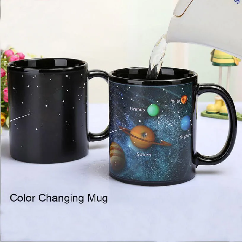

Sky solar system change color cup ideas gift ceramic color changing of coffee cup stars