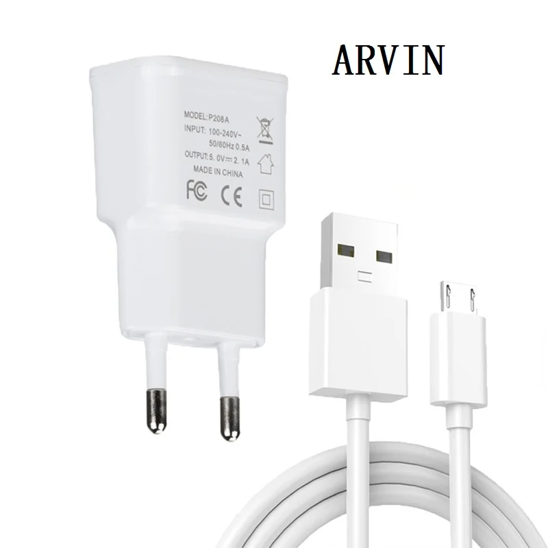 

Micro USB Wall Charger Adapter For Vernee M7 M6 M5 Mix 2 Thor E Plus Bluboo Maya Picasso Umidigi C Note2 C2 G 1M Micro USB Cable
