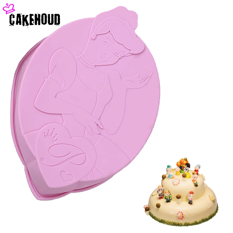 CAKEHOUD 3D мультфильм Белоснежка Принцесса помадка силиконовая форма для шоколада