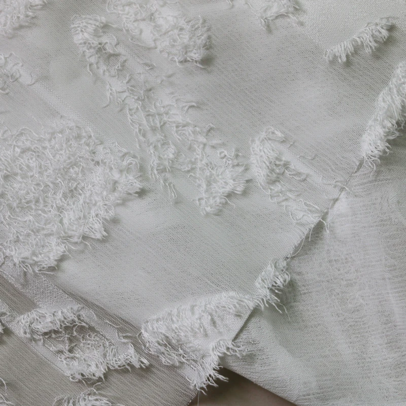 1y* 140 см перьевая шифоновая ткань для свадебного платья текстиль натуральный белый