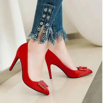 

Nice Rhinestone Ladies Chaussure Femme Woman Pumps Women Wedding Shoes Sapato Feminino High Heels Zapatos Mujer Female P161686