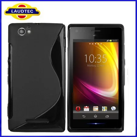 Wholesale - 1000pcs/lot S Line Wave Soft TPU Gel Case for Sony Xperia M soft Cover Free shipping |