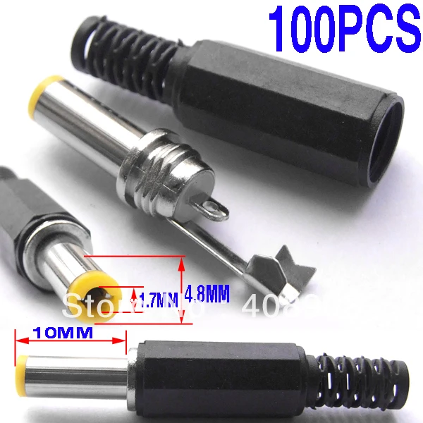 250pcs x 4.8mm X 1.7mm DC Power Plug Connector Cable Adaptor | Обустройство дома