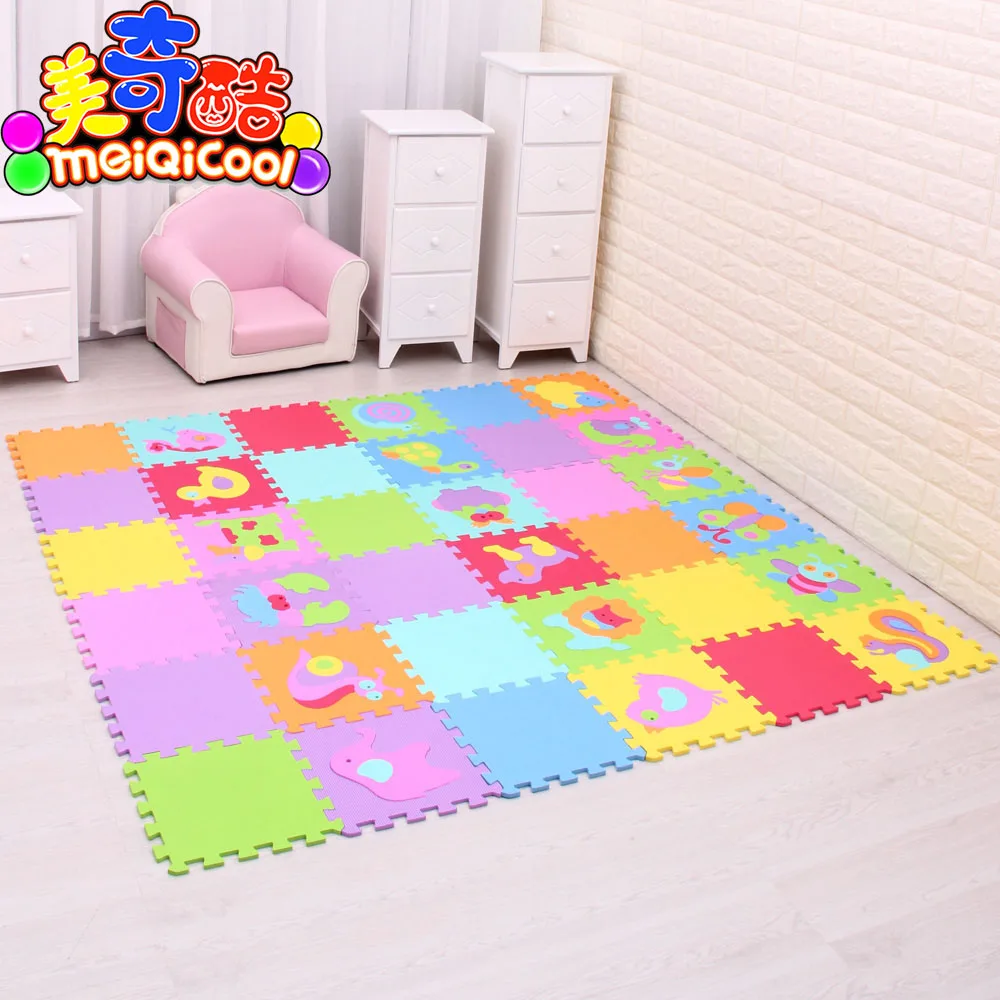 Cartoon Animal Pattern Carpet EVA Foam Puzzle Mats Kids Floor Puzzles Play Mat For Children Baby Play Gym Crawling Mats