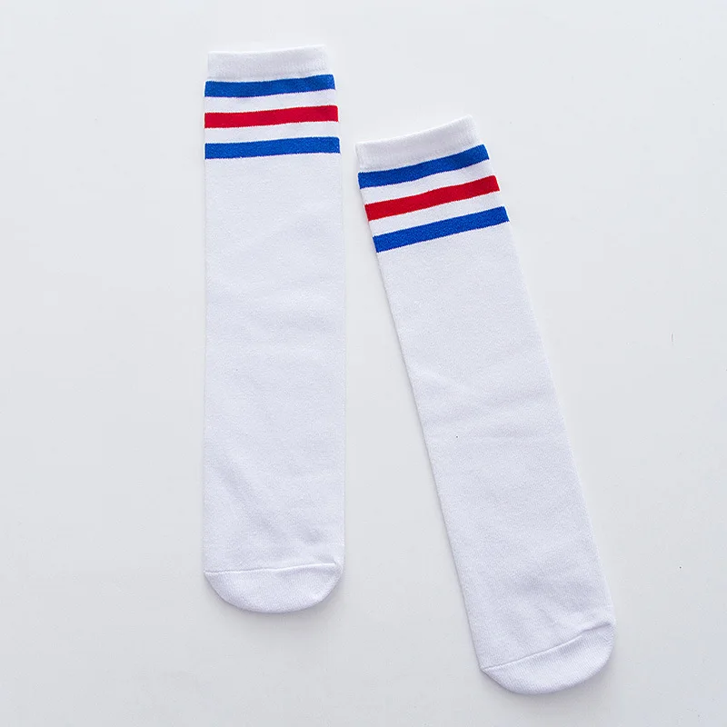 

2018 Classic Kids Sock 3 Three Stripes Cotton Socks Retro Old School Boys Hiphop Skate Calcetine white harajuku