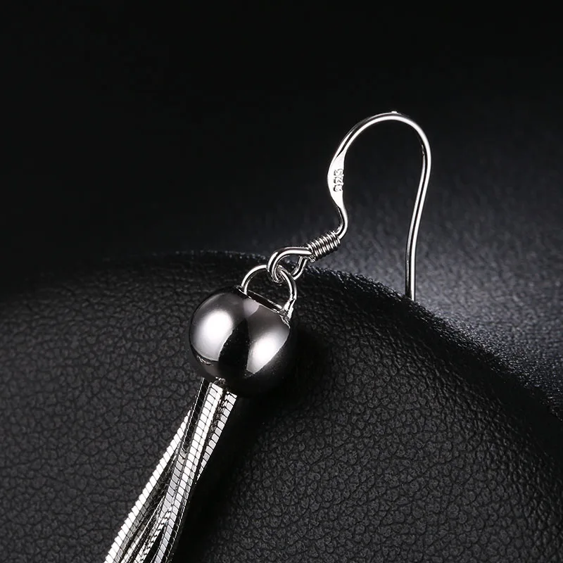 TAOLAN Новый Мода Pin Bead Hook Earrings для Для женщин темперамент длинные висячие украшения