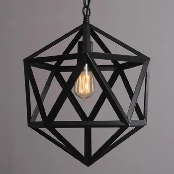 

Vintage LOFT chandelier Cage Lamp living room lights E27 Holder iron lamps Restaurant Bar Counter Attic Bookstore