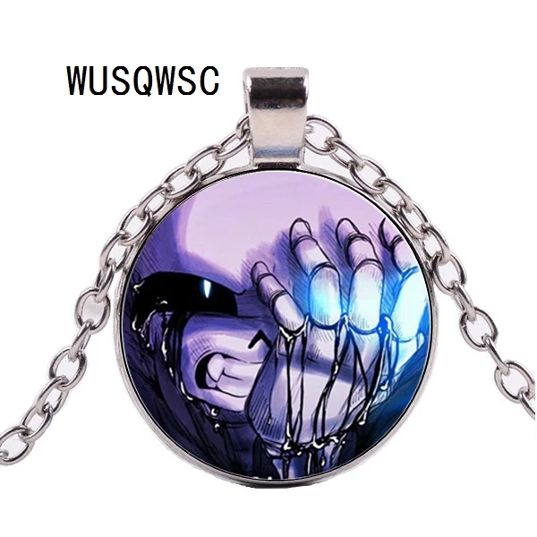 

WUSQWSC Undertale Gamer Necklace Ghost Pendant Video Game Necklace Glass Cabin Necklace Art Gift