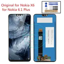 Для Nokia 6,1 Plus ЖК-дисплей сенсорный экран 5," для Nokia X6 TA-1099 ЖК-дигитайзер сборка Замена Запчасти для ремонта