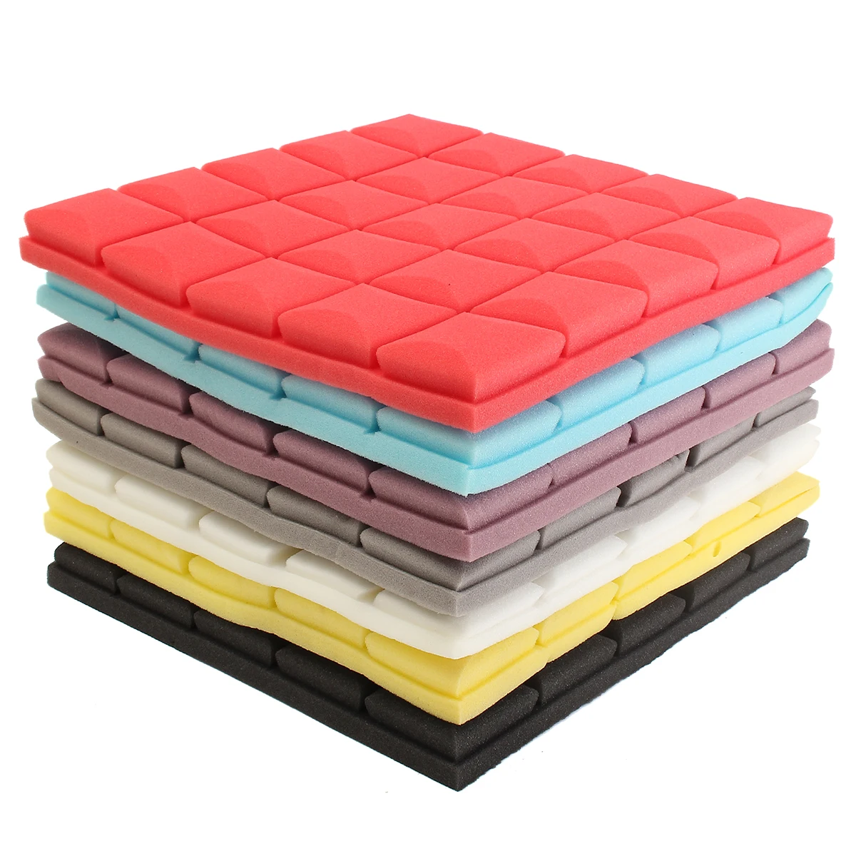 

50*50*5cm Studio Acoustic Soundproof Foam Insert Soundproofing Sound Absorption Treatment Panel Tile Wedge Protective Sponge