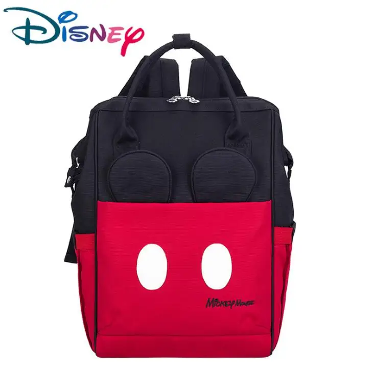 Disney Микки Минни детские пеленки сумка с большой емкости водонепроницаемая многофункциональная сумка для кормления рюкзак уход за ребенком