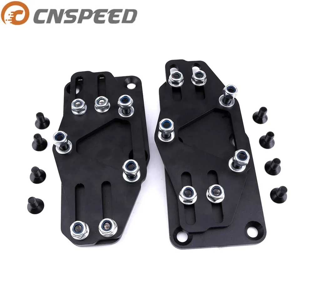 

CNSPEED Adjustable Sliders Motor Mount Adapters Black For 1997-2013 Gen III/IV LS Series Engine Mount YC101301