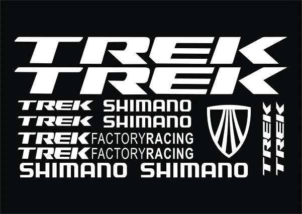 Trek Bikes Trek Decals New Brand Bicycle Frame Stickers MTB DH Cycling Road Ride Decals Bike Frame Decorative Decals Racing DIY Name Stickers Bicycle Decals Color : Black