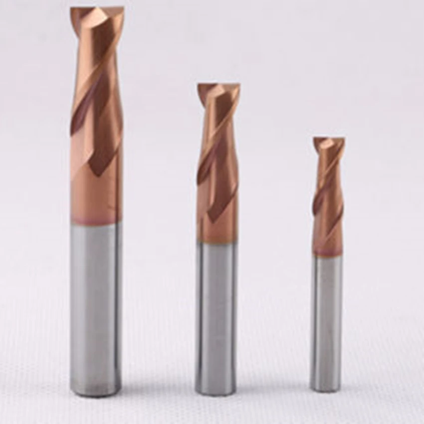 

6mm VHM End Mill 2Flutes Flat 55Hrc PVD coating 6x6x15x50 1pcs Carbide End Mill