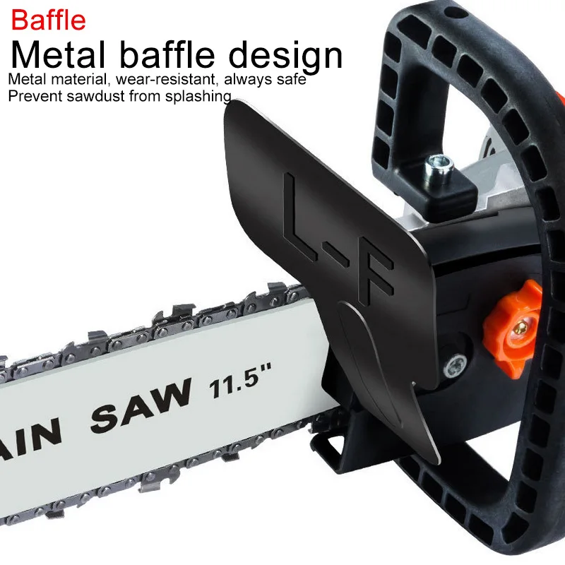 

Drillpro Upgrade 11.5 Inch Chainsaw Bracket Changed 100 125 150 Angle Grinder M10/M14 Into Chain Saw Woodworking Tool