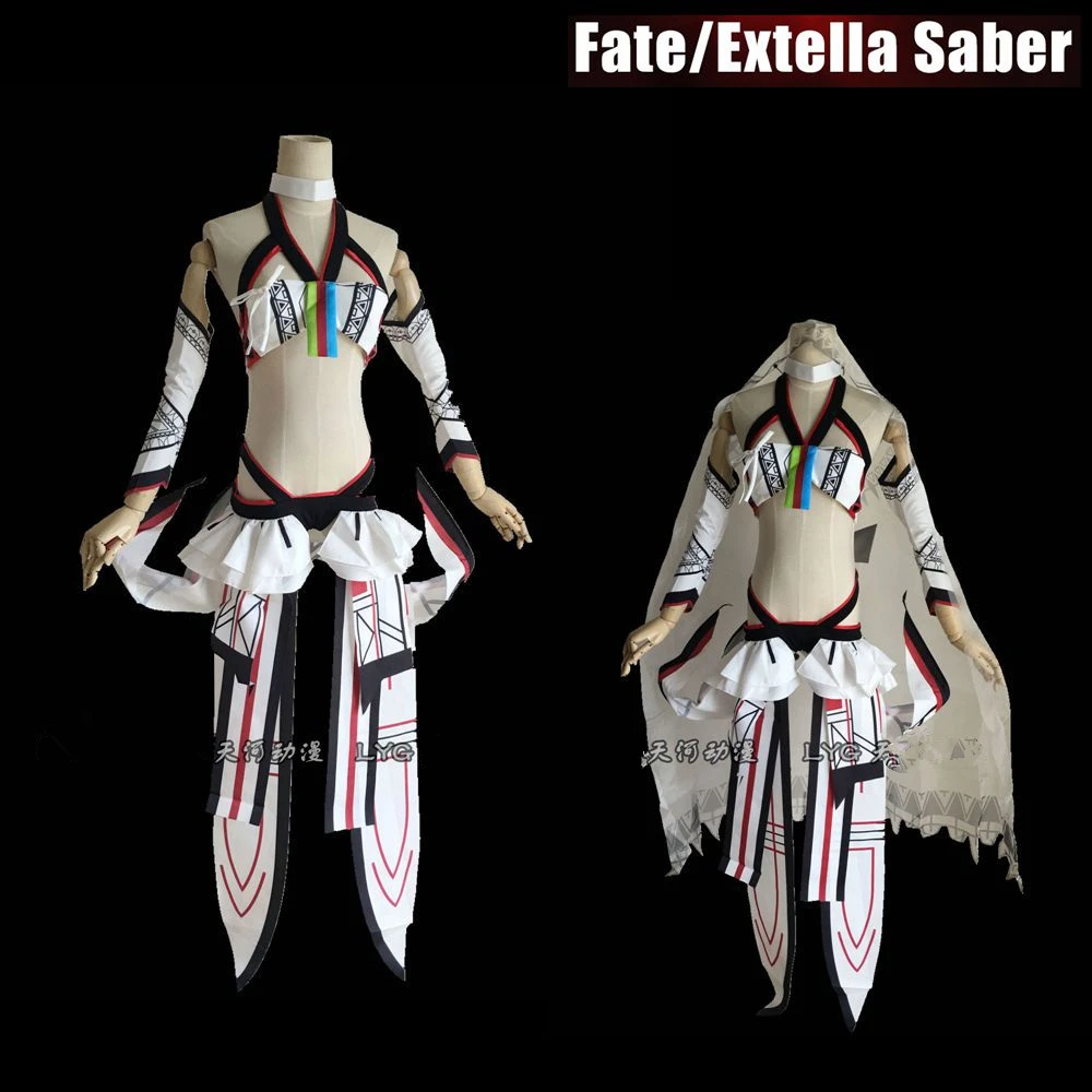 Косплея Artilla Fate Extella сабля для косплея Косплей Костюм короткий топ юбка игра