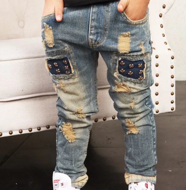Buy VICVIK Jeans Children Boys Ripped Jeans Kids