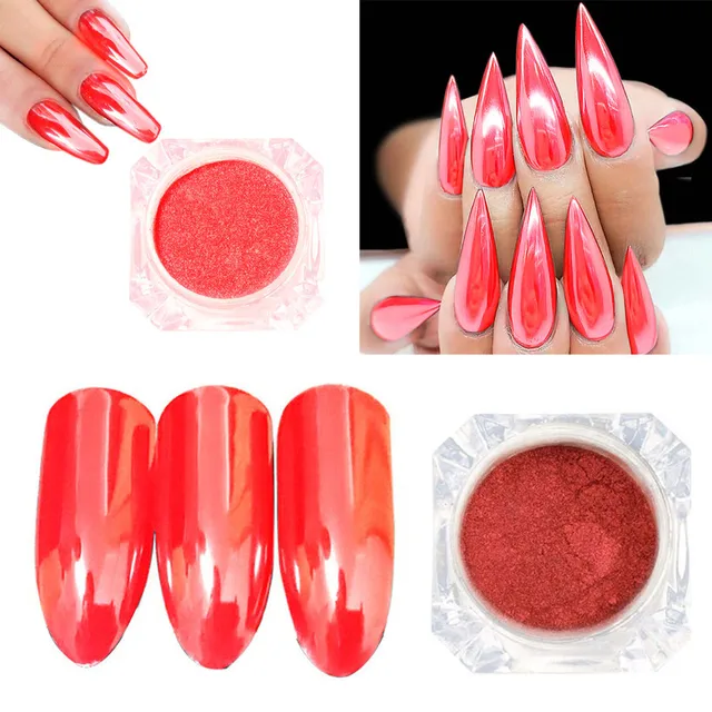 Best Deal New Fashion Mirror Nail Polish Powder Plating Red Paste Best Deal New Fashion Mirror Nail Polish Powder Plating Red Paste Metal Color Gel Stainless Steel