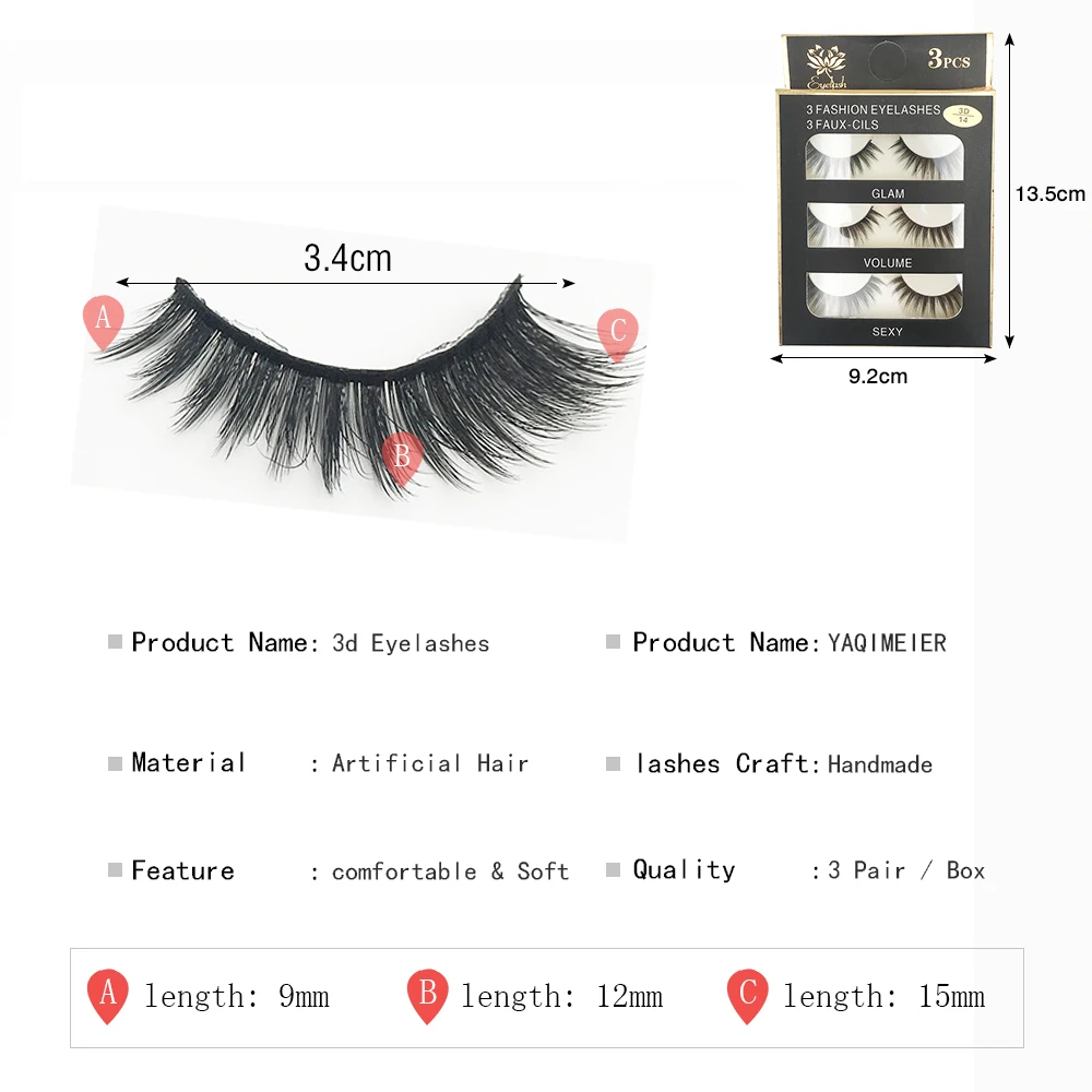 JML3D14 Fake eyelashes  (8)