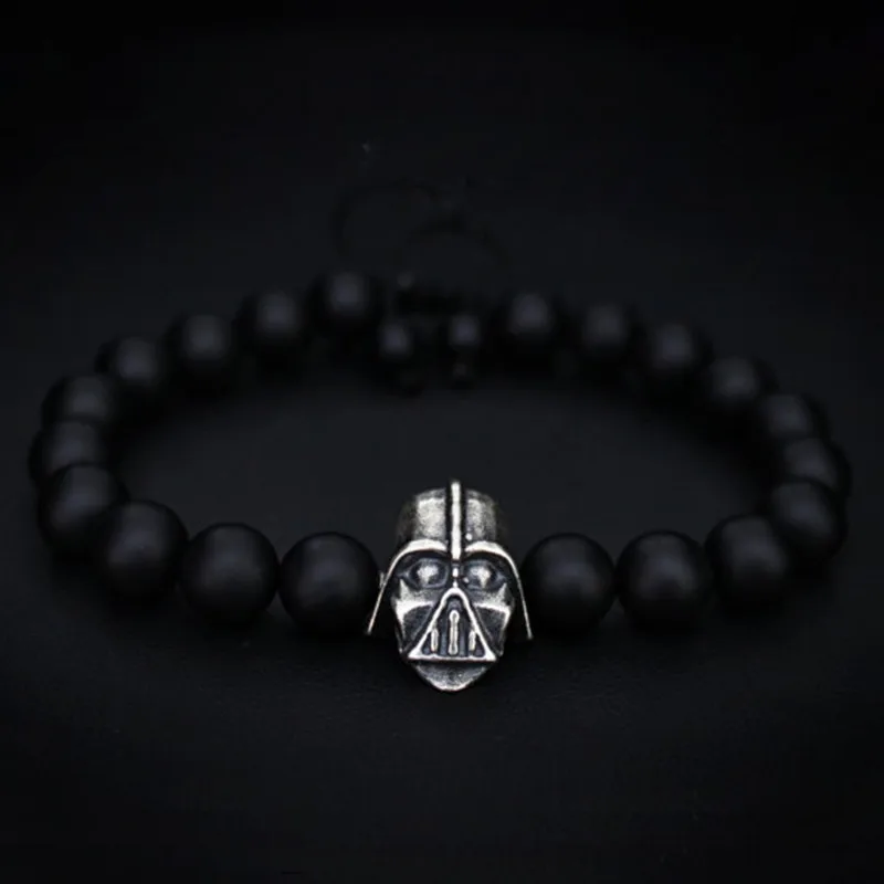 Darth Vader Bracelet, Mens Gift Bracelet , 925 Silver Darth Vader Charm, Star Wars Inspired Bracelet, Dark Side