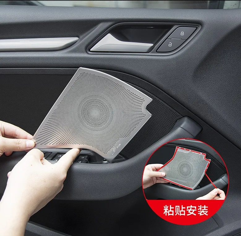 Stainless Matt Interior Front/ Rear Door Speaker Cover Trim 2 PCS/ 4 PCS For Audi A3 8V 2012 2013