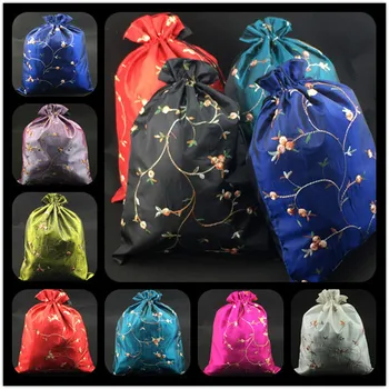 

Chinese style classical exquisite embroidery sundry receive travel bag multi-functional finishing jewelry bag #7 4pc/lot