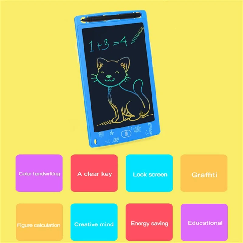 8 5 Inch LCD Writing Tablet Electronic Drawing Digital Board Color Screen ABS Children Adult Graphics 4