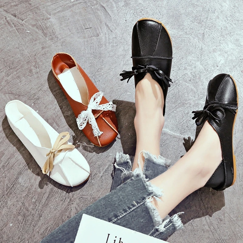 

2019 spring new wild flat peas shoes female small fresh shallow mouth single shoes women's shoes