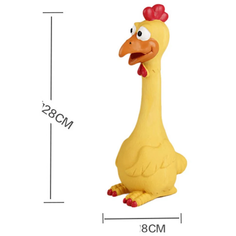 Cute Funny Screaming Chicken Big  Puppy Interactive Chewing Depressurize Chicken Dog Toy Cleaning Teeth Small Pet Squeaker Toy17