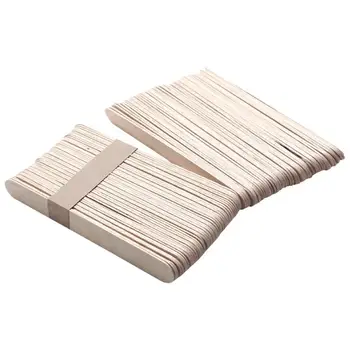 

100pcs Wooden Waxing Wax Spatula Tongue Depressor Disposable Sticks Tattoo