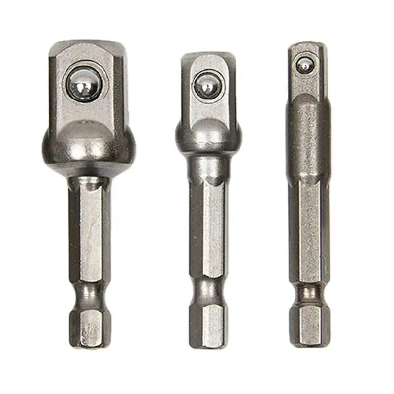3pcs Hex Shank Drive Power Drill Bit Socket Wrench Adapter Electric