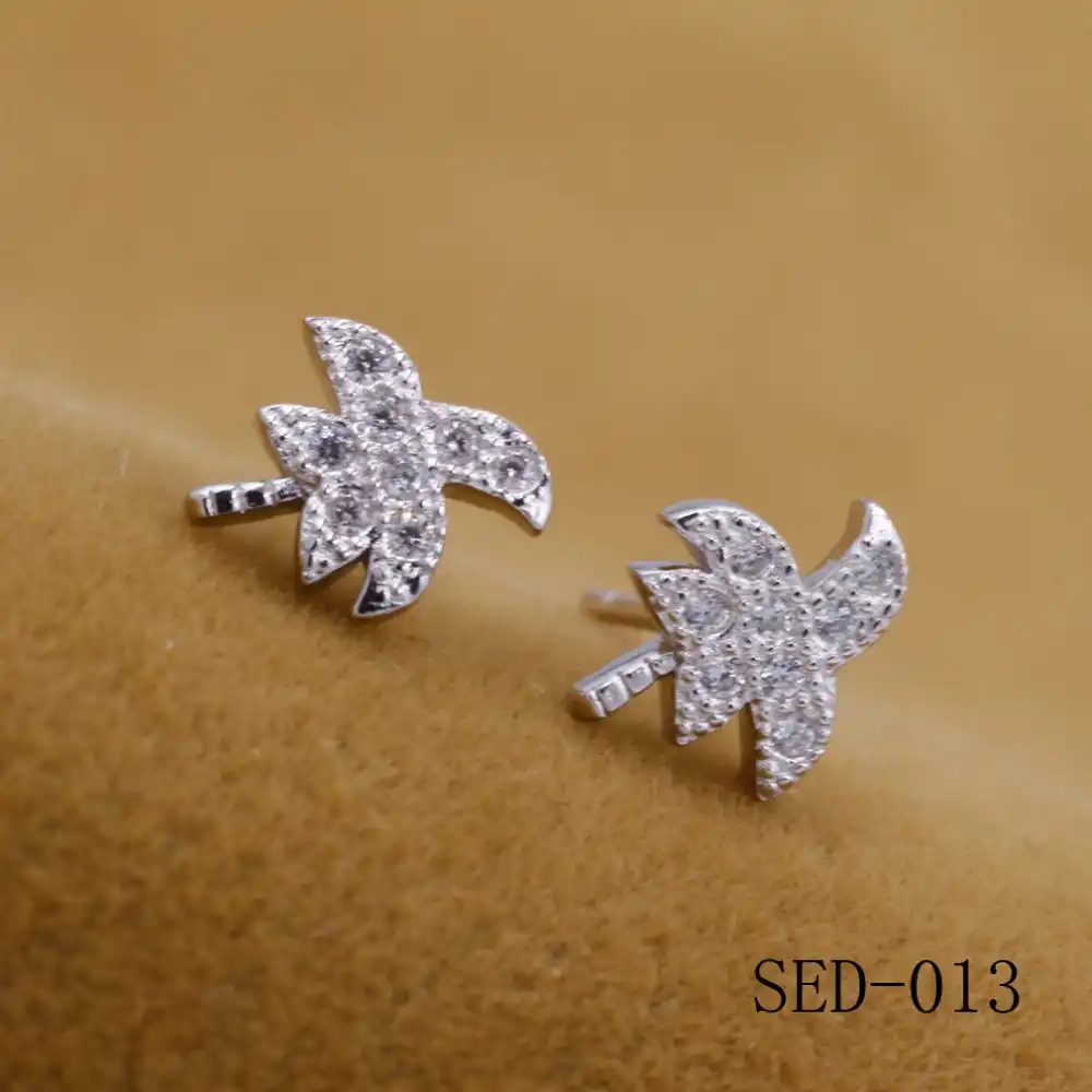 Бесплатная доставка ювелирные изделия действительно 925 стерлингового серебра серьги в виде клевера круговой набор циркон цветок и лист серебряные серьги sed-013