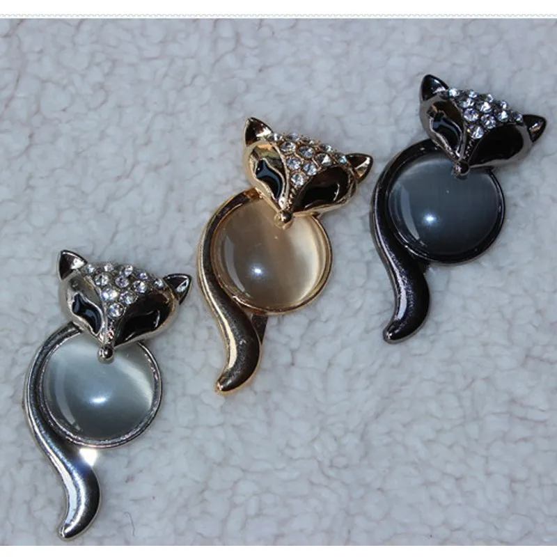 

1Piece Alloy Opal Metal Shoes Clips, Fox Shape shoe Flower Clip, 2017 New Fashion Charm Shoe Accessories For Women's Shoes