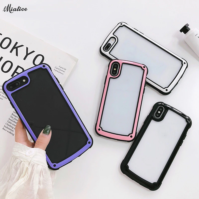 Drop proof Simple Solid Color All inclusive Phone Case For iphone X 8
