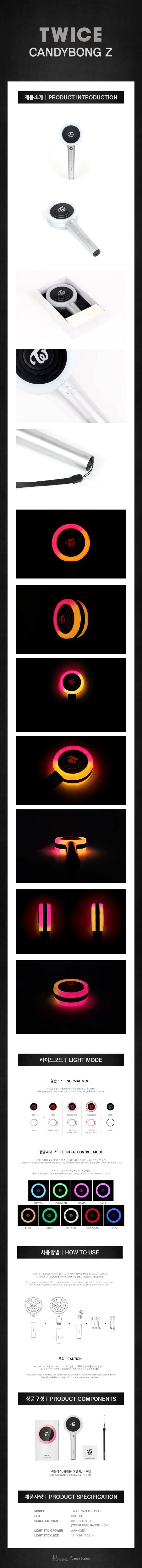 Vara de Luz em Estoque Led Kpop Duas Vezes Novo Oficial Candygong z Concerto Lâmpada Hiphop Lightstick Fãs Coleção Ver.2 2020 2 Cheap Luzes noturnas