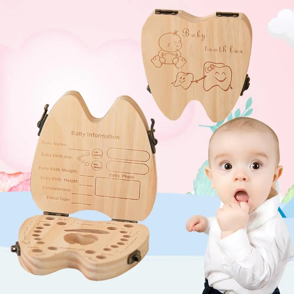 Baby Deciduous Teeth Fetal Hair Save Wooden Souvenir Box Customize