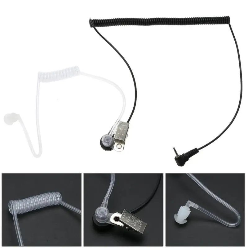 

VODOOL 1Pin 2.5mm Covert Acoustic Tube Headset Earphone for Motorola 2way Radios for ICOM with Spare Plastic Earbud Earphones