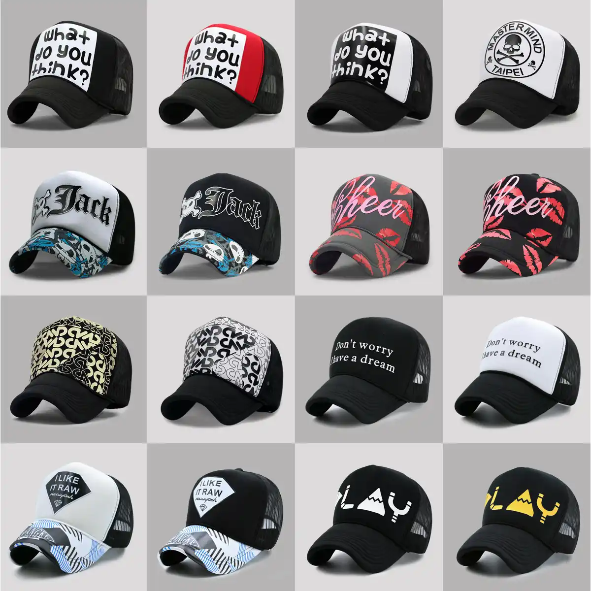 non mesh trucker hats