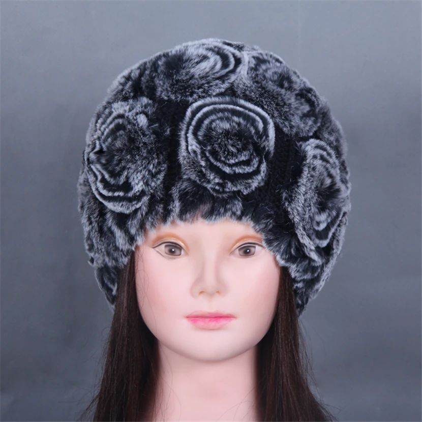 

Autumnandwinter furhat rabbit knitting hat rabbitknittingwarm hat