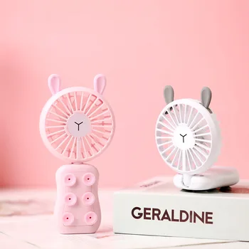 

Handheld USB Charging Fan Air Cooling Fan Clip Desk Foldabl Fan Dual Use Home Student Dormitory Suction cup Ambient Light